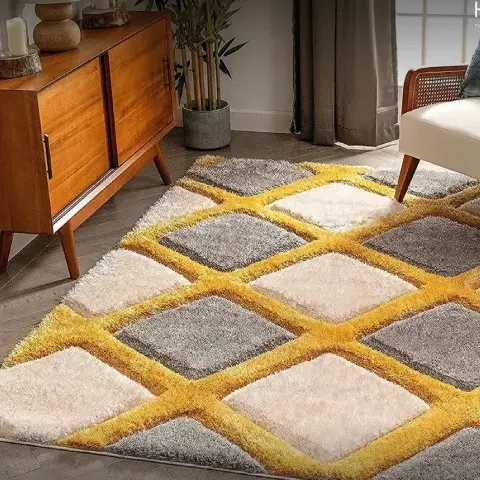 DARK GREY & YELLOW RUG